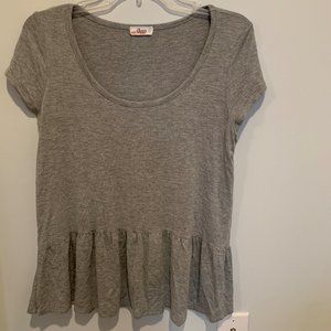 Grey Peplum Top